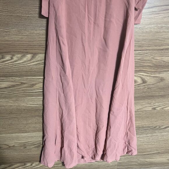 Reformation Twilight in Praline Side Slit Georgette Midi Tank Dress 4 - Picture 6 of 10